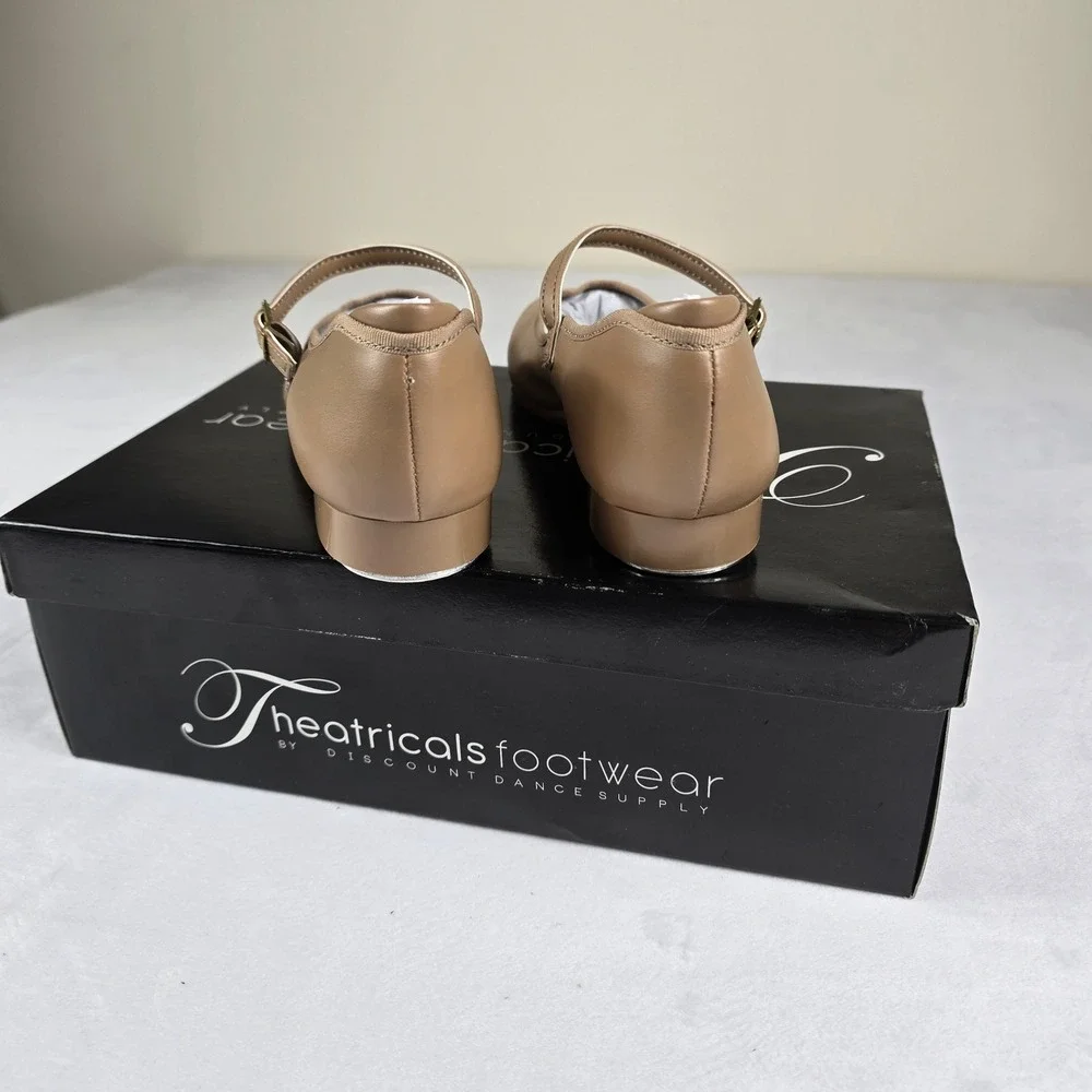 Theatricals Footwear Kids  Leather Tap‎ Shoes Mary Jane Buckle Strap Size 4.5 M